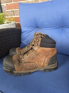 Carhartt CH60535 Men’s 11M Steel Toe Work Boots Brown Leather ASTM EH